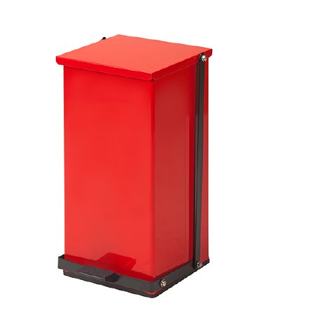 Can Waste Trash Can Premium 32 Quart Rectangular Premium Red Steel Step On by Clinton Industries  ID TP-32R